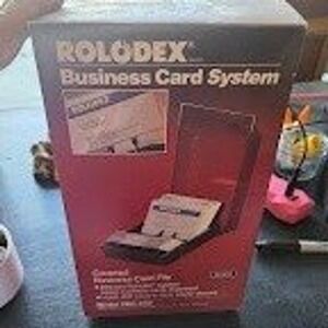 Rolodex Business Card System Covered Business Card File Model CBC-250 Black